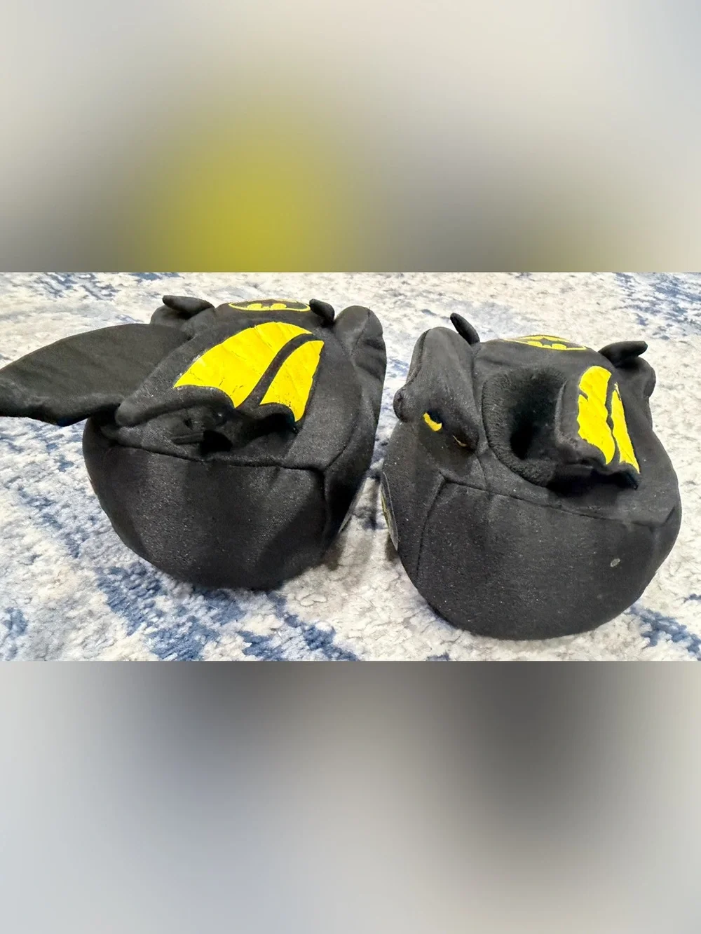 Batman Black and Yellow Kids Footie Booties